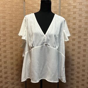 Milky White ModCloth Blouse 2X